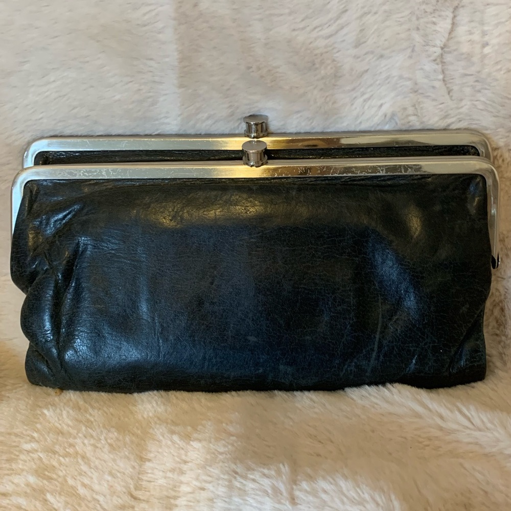 HOBO classic Lauren clutch wallet in black